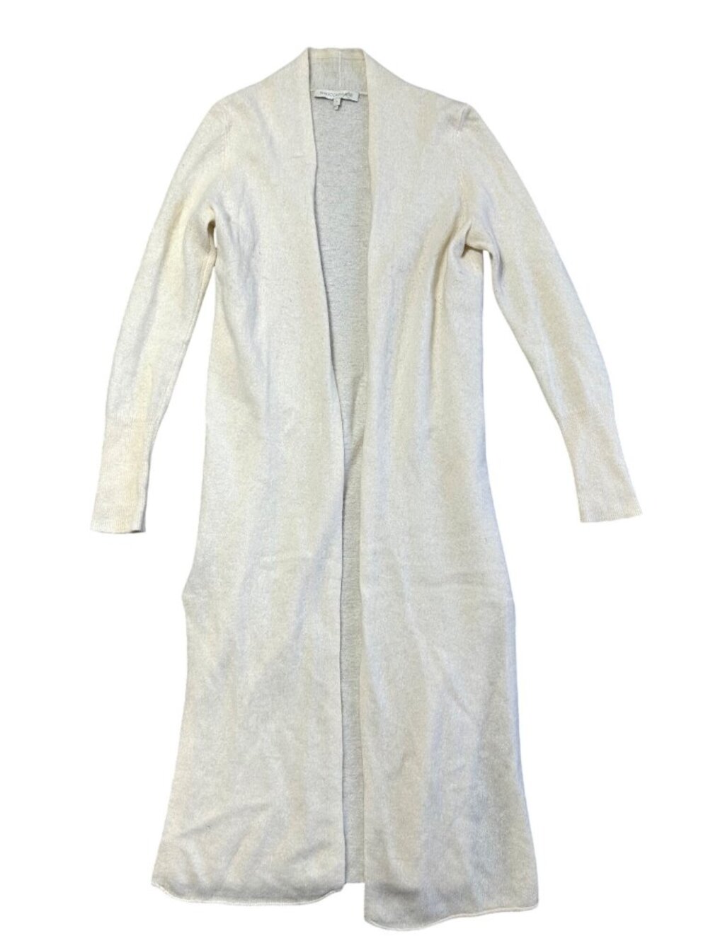 Nakedcashmere Women's Sz Small Long Open Front Cardigan 100% Cashmere Sweater